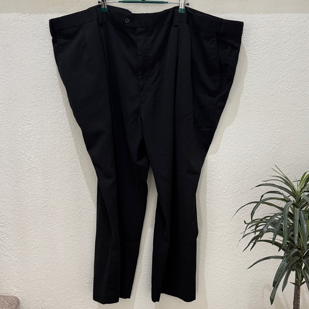 COMFORT ZONE Men's Black Dress Pants Big & Tall Size 58 x 29 EUC